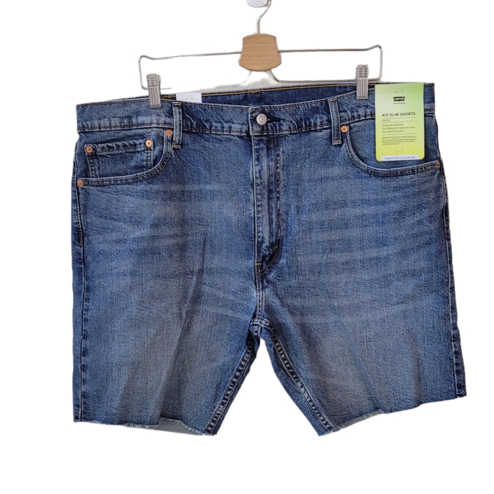 LEVI'S 412 Slim Stretch Cut Off Shorts Size 42